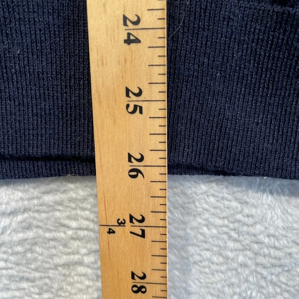 Banana Republic V-Neck Sweater Mens Large Navy Blue 100% Merino Wool Knit